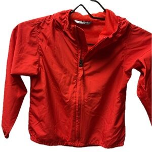 The North Face red winbreaker hoody size 4T